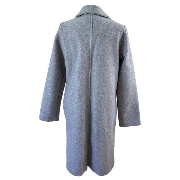 Zara Women’s Gray Mid- Length Open Front Wool Like Overcoat With Pockets Size XL - Picture 3 of 7